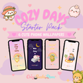 Cozy Days Starter Pack — 6 Cute Sushi Phone Wallpapers